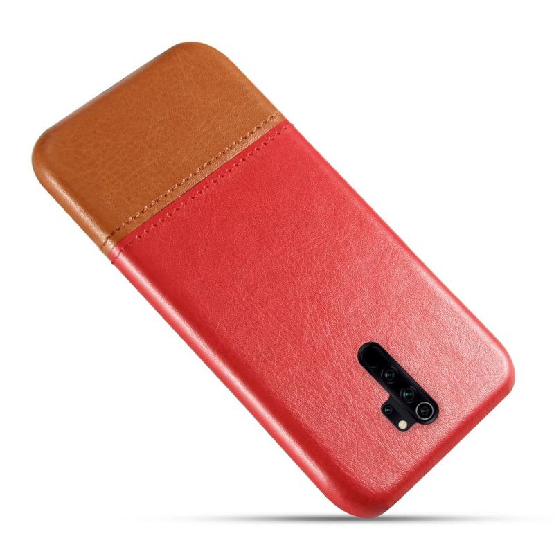 Etui Xiaomi Redmi Note 8 Pro Granatowy Czerwony Ksq Dwukolorowy Efekt Skóry