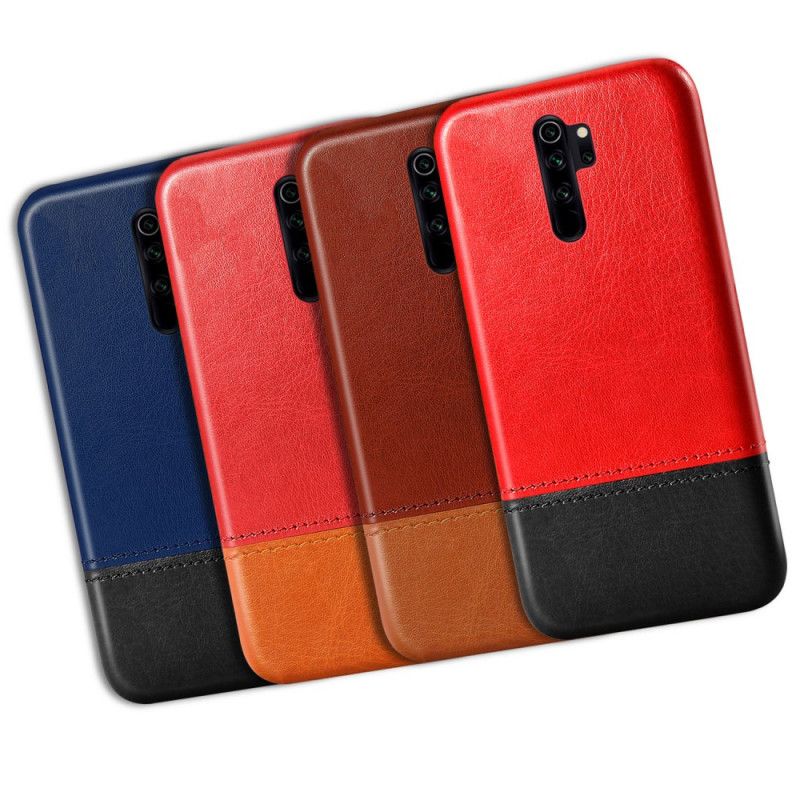 Etui Xiaomi Redmi Note 8 Pro Granatowy Czerwony Ksq Dwukolorowy Efekt Skóry