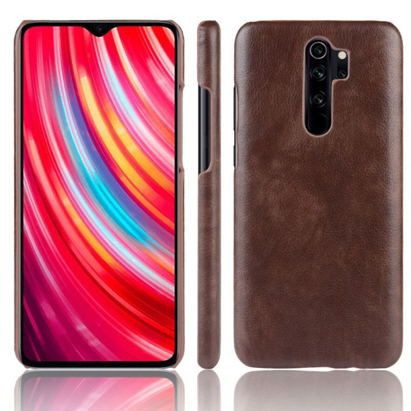 Etui Xiaomi Redmi Note 8 Pro Szary Czarny Efekt Skóry Lychee Performance Etui Ochronne