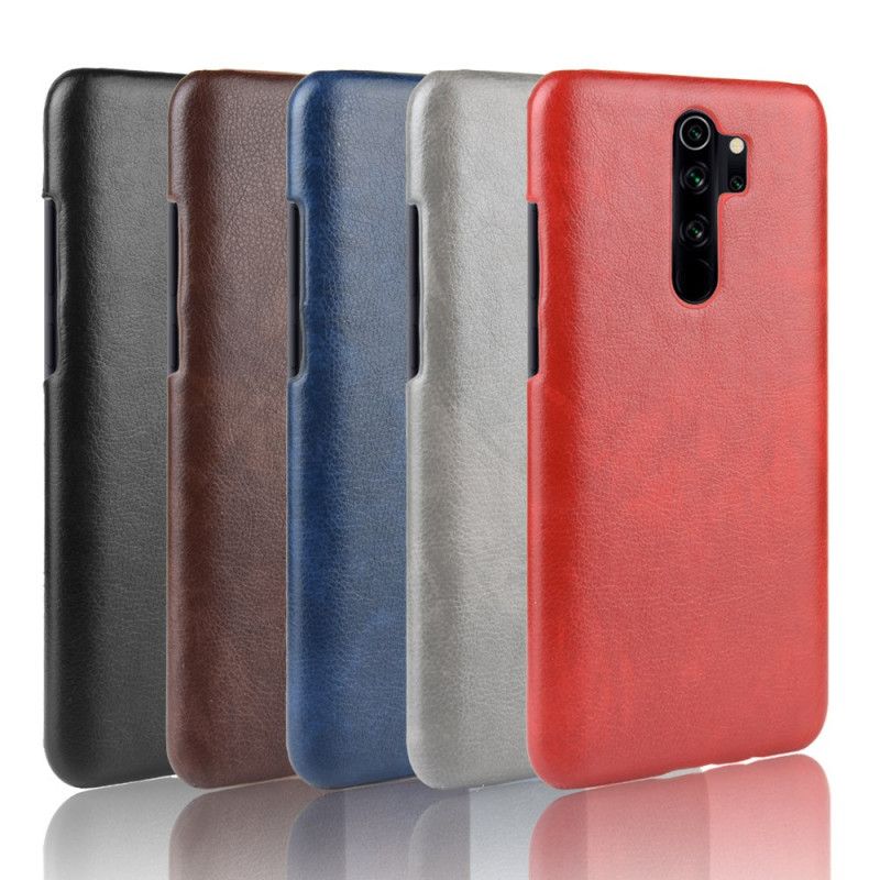 Etui Xiaomi Redmi Note 8 Pro Szary Czarny Efekt Skóry Lychee Performance Etui Ochronne