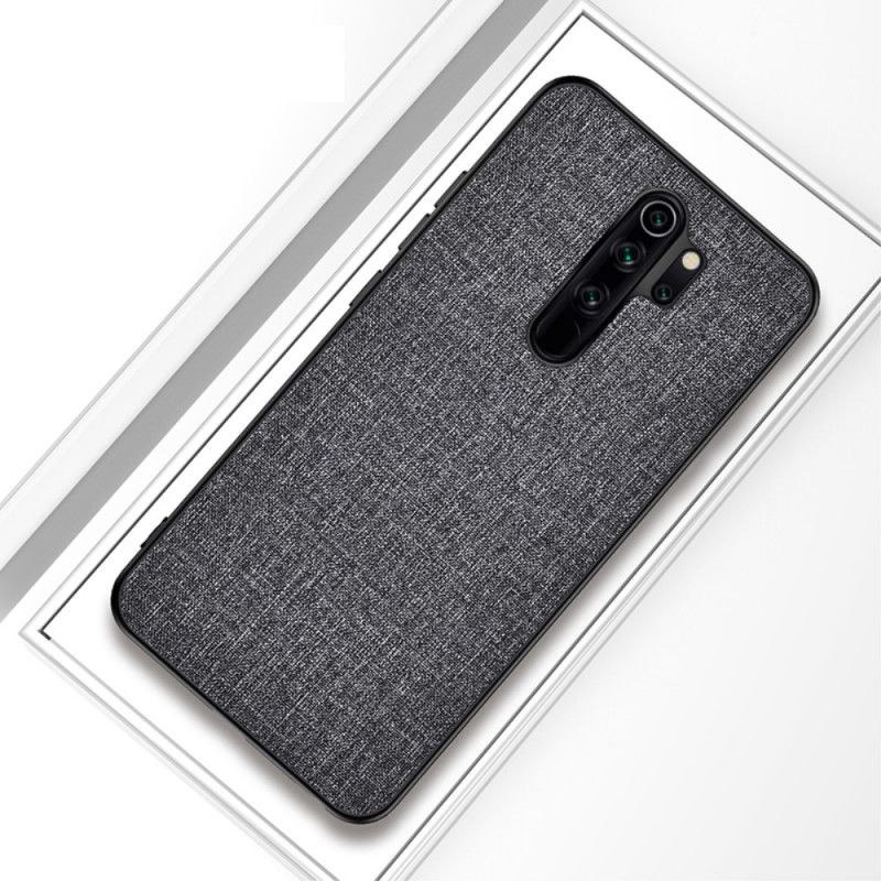 Etui Xiaomi Redmi Note 8 Pro Szary Czarny Tekstura Tkaniny