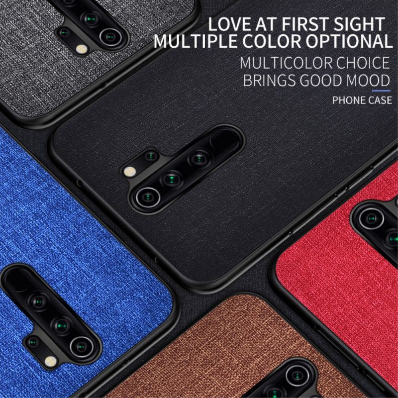 Etui Xiaomi Redmi Note 8 Pro Szary Czarny Tekstura Tkaniny