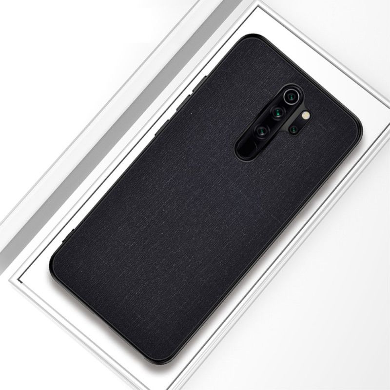 Etui Xiaomi Redmi Note 8 Pro Szary Czarny Tekstura Tkaniny