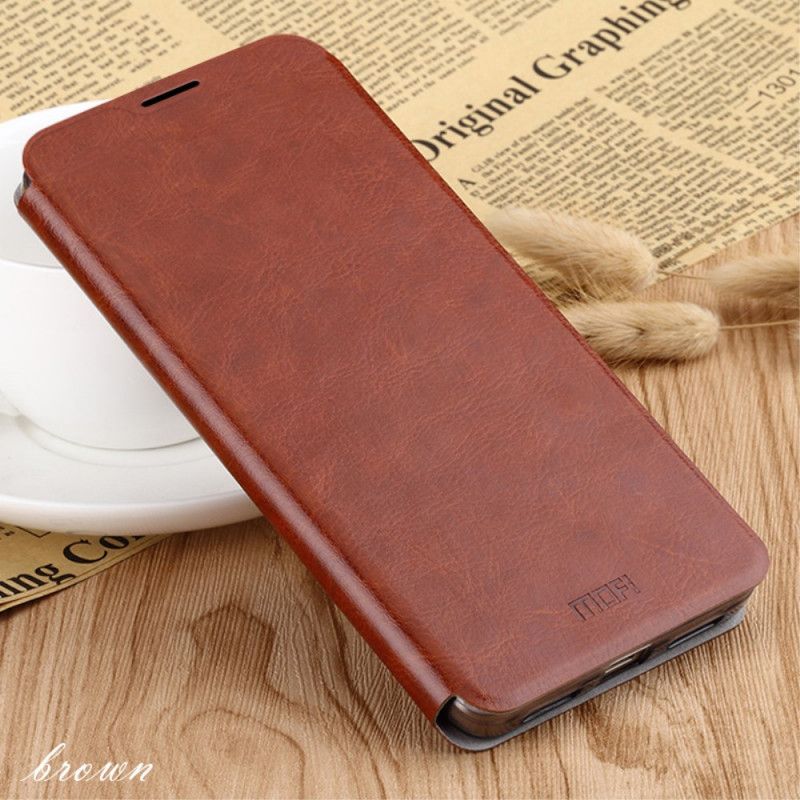 Flip Kotelot Xiaomi Redmi Note 8 Pro Czarny Etui na Telefon Mofi Vintage Classic