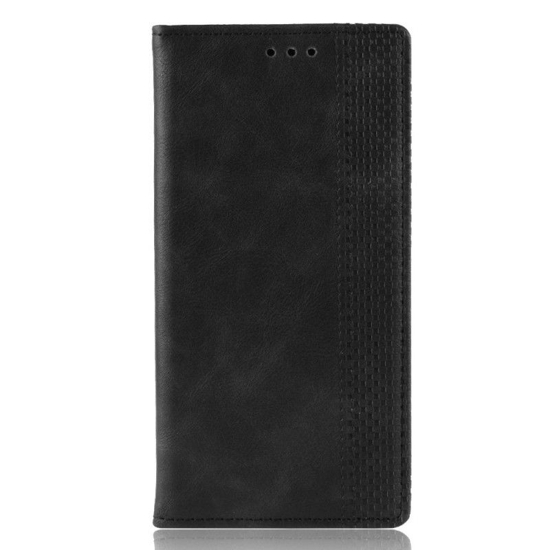 Flip Kotelot Xiaomi Redmi Note 8 Pro Czerwony Czarny Stylizowany Efekt Skóry W Stylu Vintage