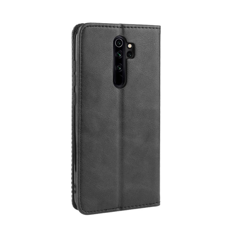 Flip Kotelot Xiaomi Redmi Note 8 Pro Czerwony Czarny Stylizowany Efekt Skóry W Stylu Vintage