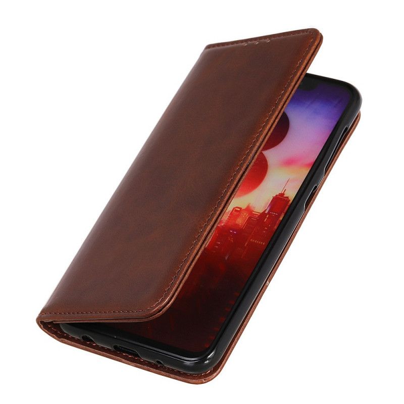 Flip Kotelot Xiaomi Redmi Note 8 Pro Granatowy Czarny Elegancka Dwoina Skórzana