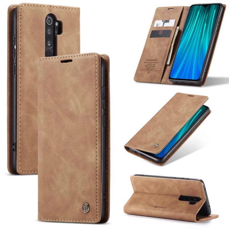 Flip Kotelot Xiaomi Redmi Note 8 Pro Granatowy Czarny Etui Z Imitacji Skóry