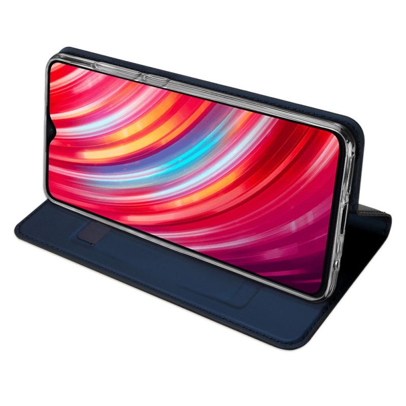 Flip Kotelot Xiaomi Redmi Note 8 Pro Granatowy Czarny Skóra Pro Dux Ducis Etui Ochronne