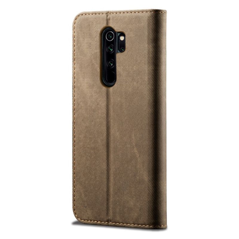 Flip Kotelot Xiaomi Redmi Note 8 Pro Granatowy Czarny Tkanina Dżinsowa