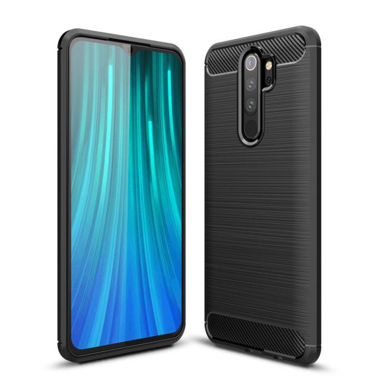 Futerały Xiaomi Redmi Note 8 Pro Czerwony Czarny Etui na Telefon Szczotkowane Włókno Węglowe