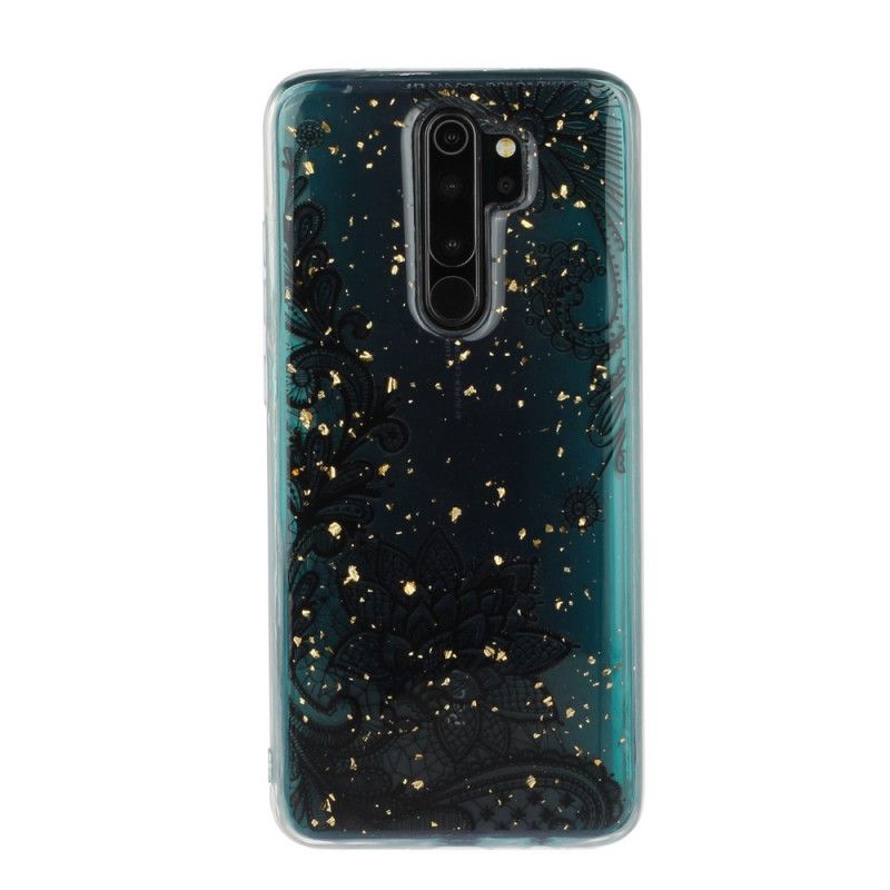 Futerały Xiaomi Redmi Note 8 Pro Etui na Telefon Kwiaty Z Koronki I Cekinów