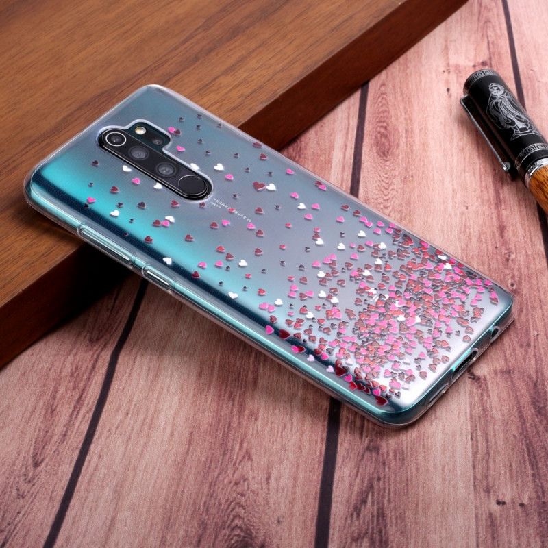 Futerały Xiaomi Redmi Note 8 Pro Etui na Telefon Wiele Czerwonych Serc