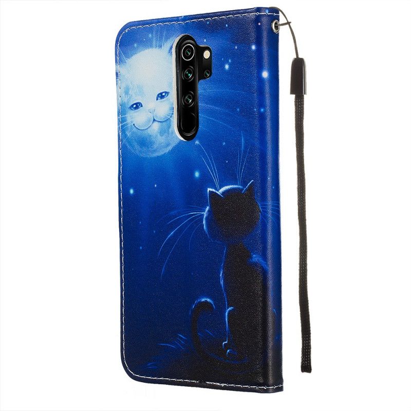 Obudowa Xiaomi Redmi Note 8 Pro Etui na Telefon Księżycowy Kot Ze Stringami