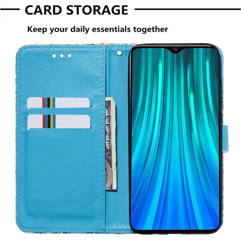 Skórzany Futerał Xiaomi Redmi Note 8 Pro Etui na Telefon Pandy Kosmonauci W Stringach