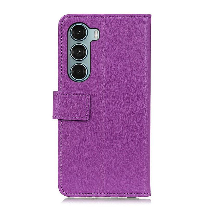 Etui Folio Moto G200 5g Prosty Efekt Skóry Etui Ochronne