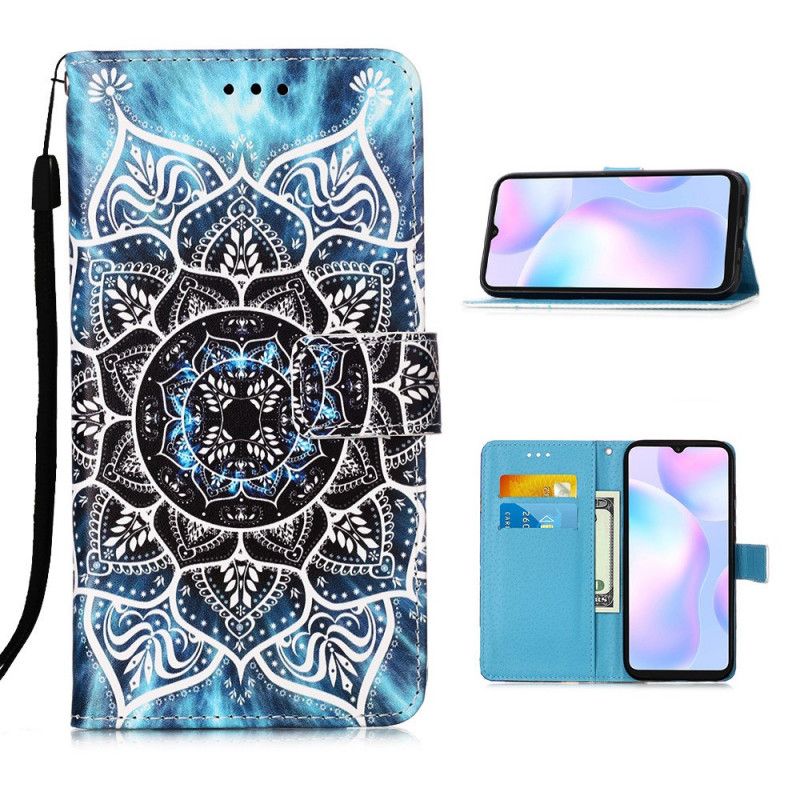 Etui Folio Xiaomi Redmi 9A Czarna Mandala Stringi