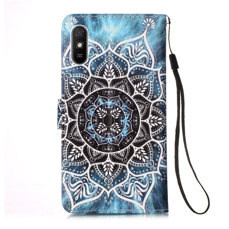 Etui Folio Xiaomi Redmi 9A Czarna Mandala Stringi