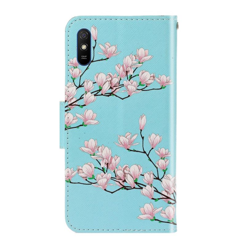 Etui Folio Xiaomi Redmi 9A Krzew Stringi Etui Ochronne