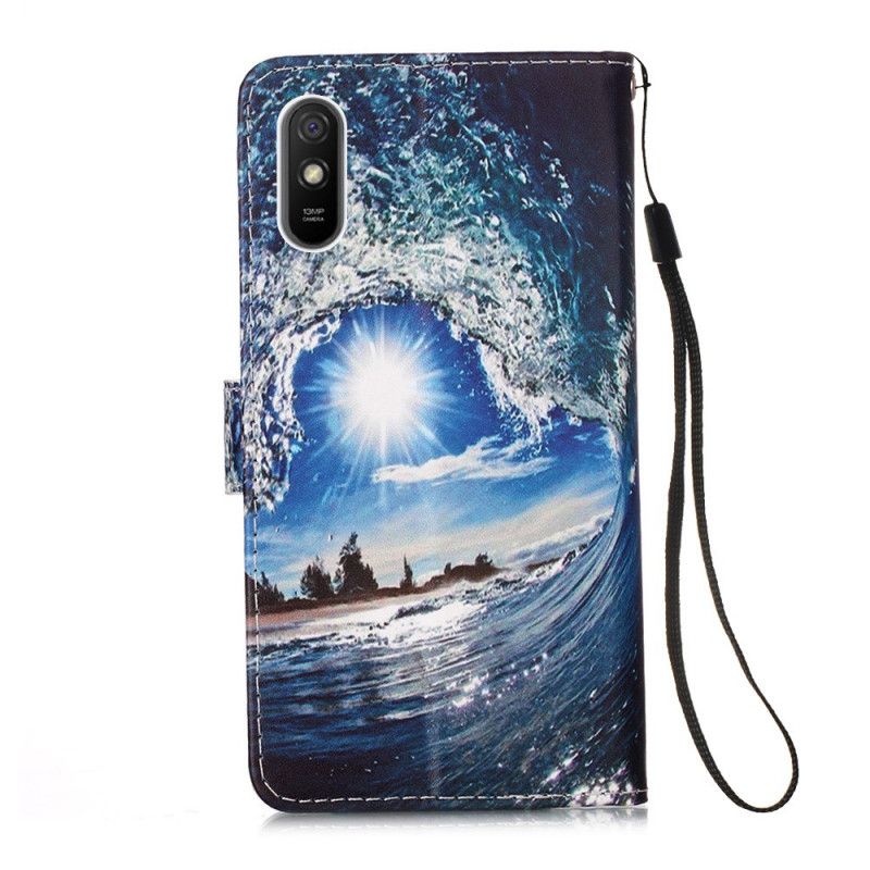 Etui Folio Xiaomi Redmi 9A Pejzaże Rozmyślania Ze Stringami Etui Ochronne