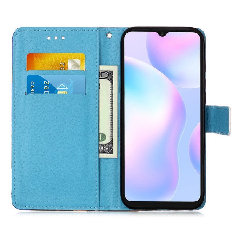 Etui Folio Xiaomi Redmi 9A Pejzaże Rozmyślania Ze Stringami Etui Ochronne