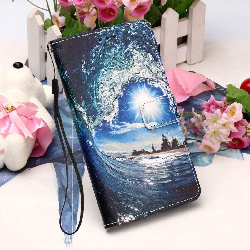 Etui Folio Xiaomi Redmi 9A Pejzaże Rozmyślania Ze Stringami Etui Ochronne