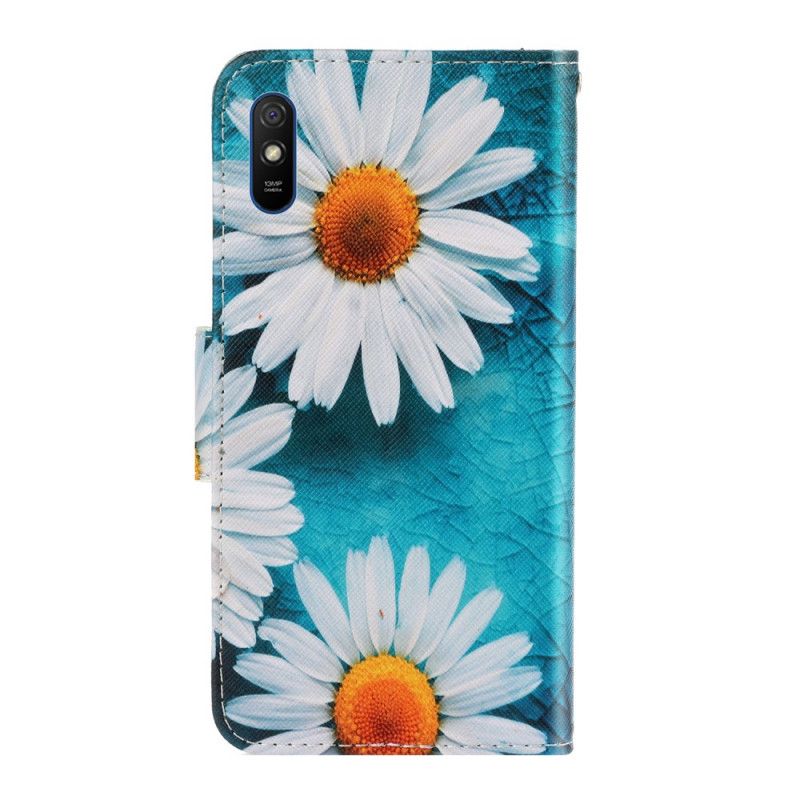 Etui Folio Xiaomi Redmi 9A Stokrotki W Stringach