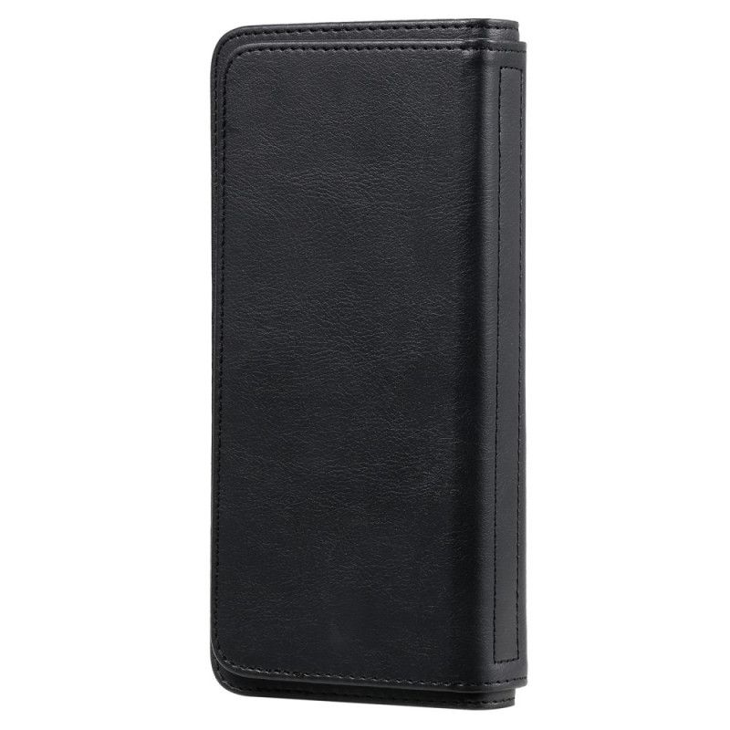 Etui Folio Xiaomi Redmi 9A Zielony Czarny Wielofunkcyjne Etui Na 10 Kart Etui Ochronne