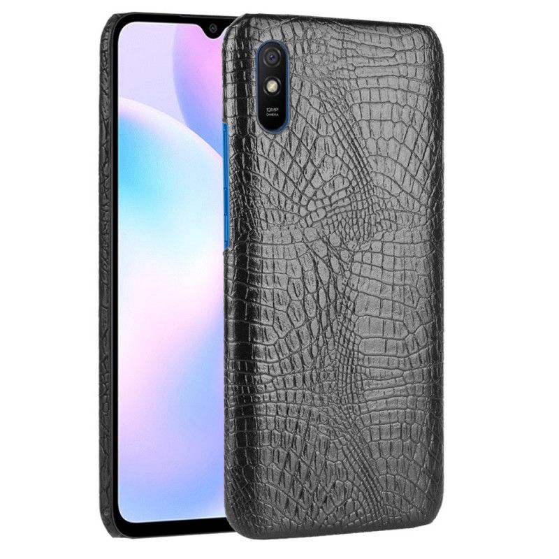 Etui Xiaomi Redmi 9A Biały Czarny Styl Skóry Krokodyla Etui Ochronne