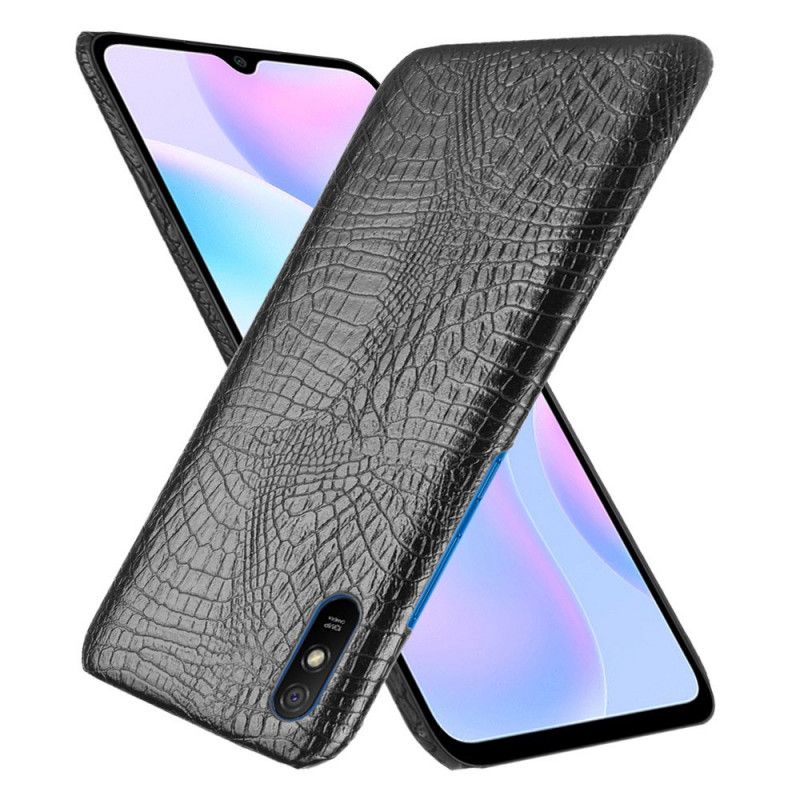 Etui Xiaomi Redmi 9A Biały Czarny Styl Skóry Krokodyla Etui Ochronne