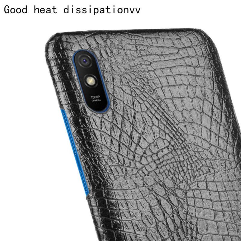 Etui Xiaomi Redmi 9A Biały Czarny Styl Skóry Krokodyla Etui Ochronne