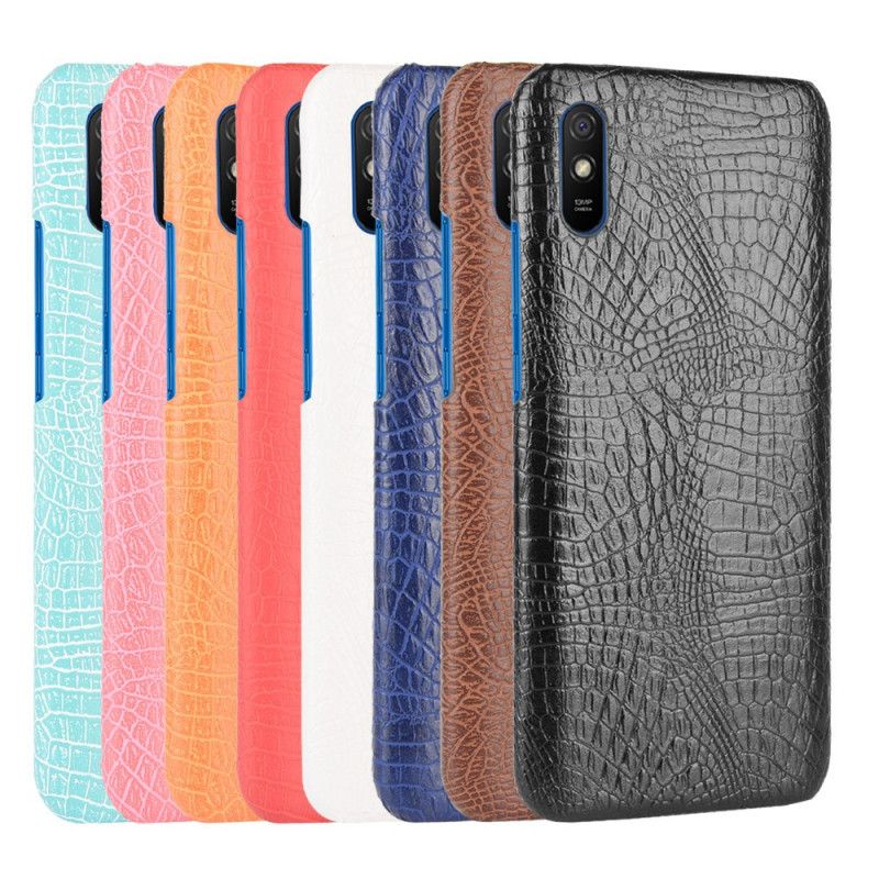 Etui Xiaomi Redmi 9A Biały Czarny Styl Skóry Krokodyla Etui Ochronne