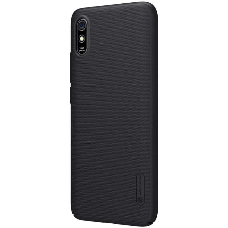 Etui Xiaomi Redmi 9A Biały Czarny Sztywny Matowy Nillkin Etui Ochronne