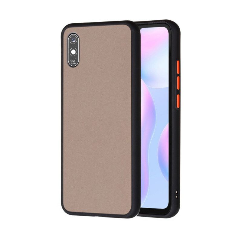 Etui Xiaomi Redmi 9A Czerwony Czarny Hybrydowa Silikonowa Konstrukcja Obręczy Etui Ochronne