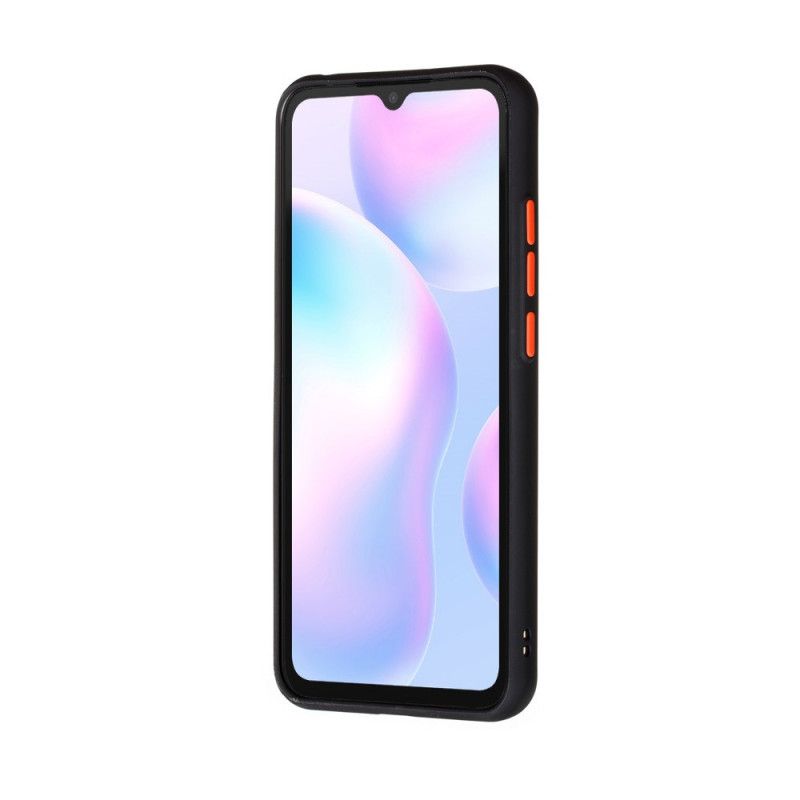 Etui Xiaomi Redmi 9A Czerwony Czarny Hybrydowa Silikonowa Konstrukcja Obręczy Etui Ochronne