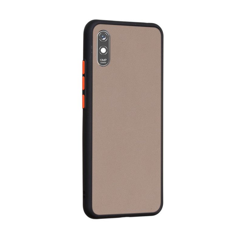 Etui Xiaomi Redmi 9A Czerwony Czarny Hybrydowa Silikonowa Konstrukcja Obręczy Etui Ochronne