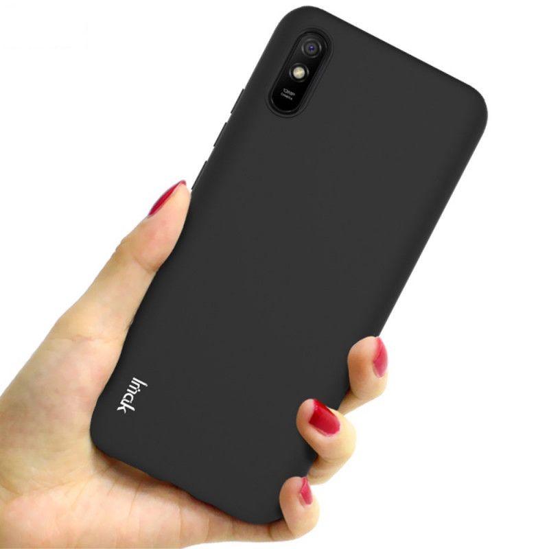 Etui Xiaomi Redmi 9A Czerwony Czarny Kolory Ścinki Serii Imak Uc-2