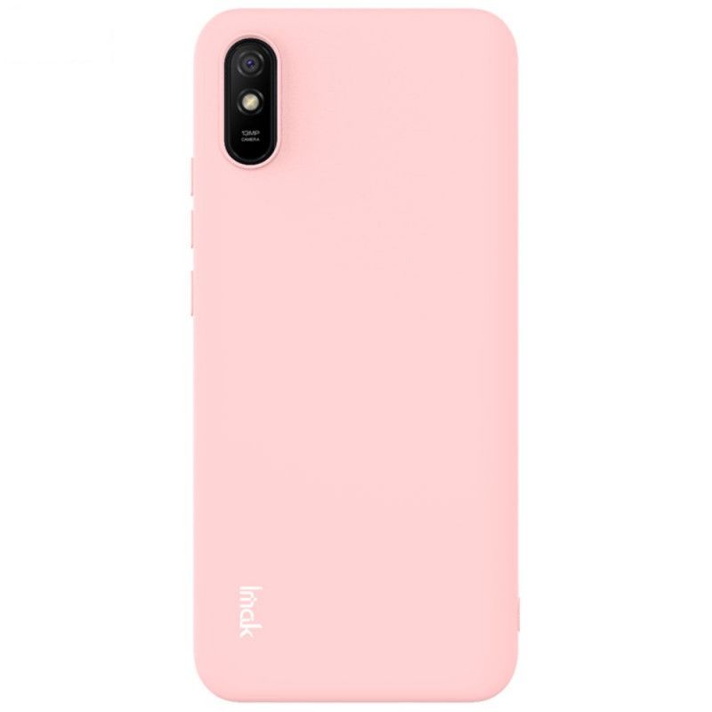 Etui Xiaomi Redmi 9A Czerwony Czarny Kolory Ścinki Serii Imak Uc-2