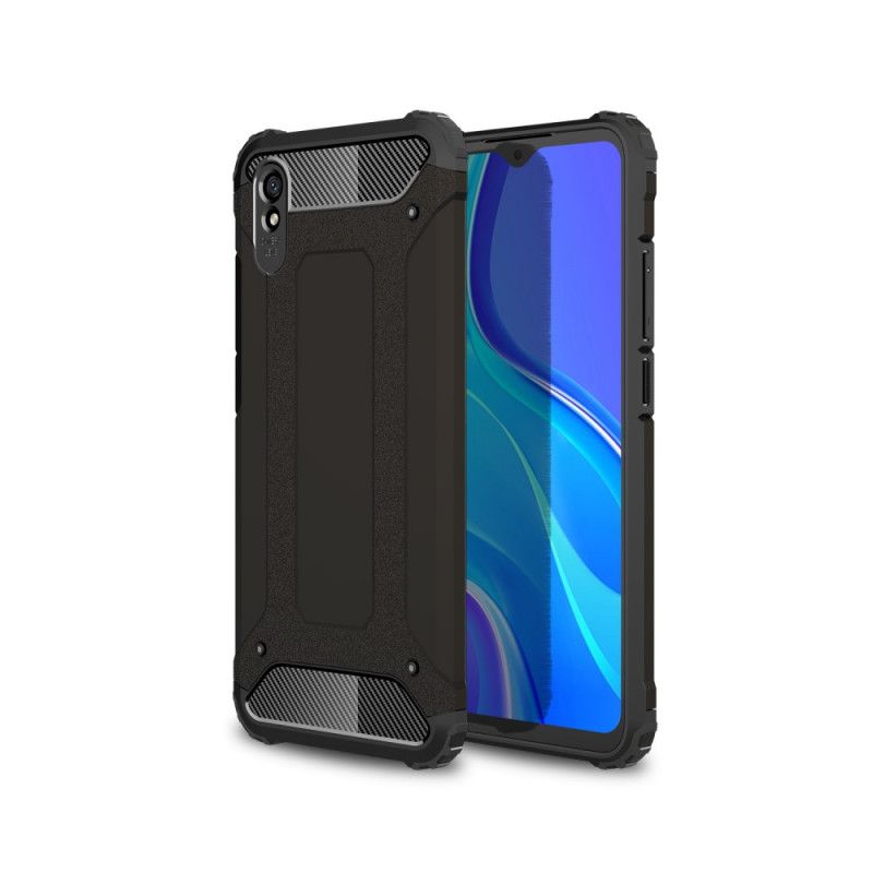 Etui Xiaomi Redmi 9A Czerwony Czarny Ocalały