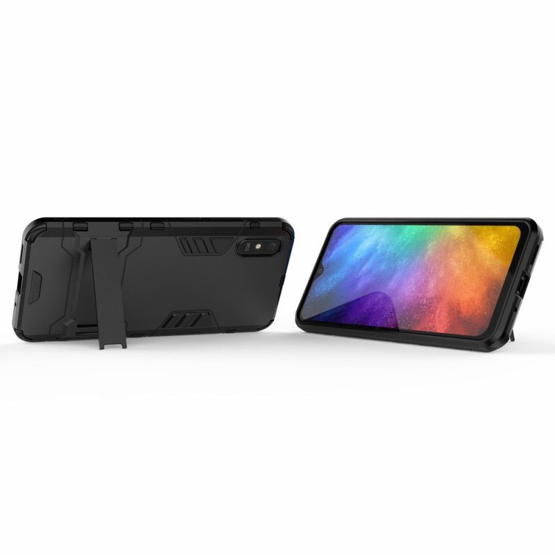 Etui Xiaomi Redmi 9A Czerwony Czarny Wyjątkowo Wytrzymały Język Etui Ochronne