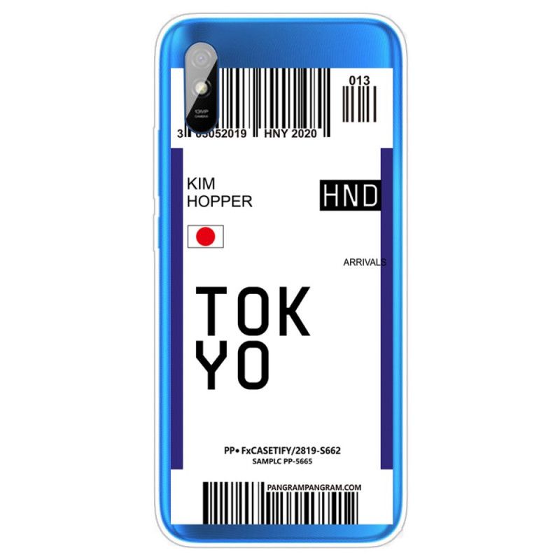 Etui Xiaomi Redmi 9A Granatowy Czarny Karta Pokładowa Tokyo Etui Ochronne