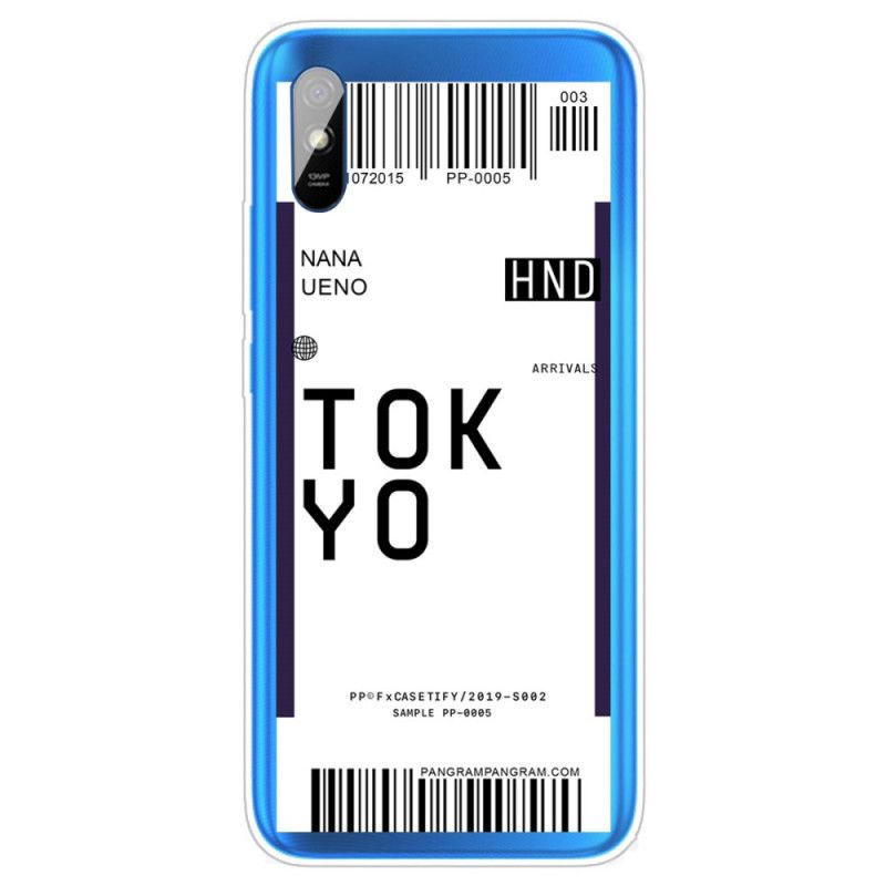 Etui Xiaomi Redmi 9A Granatowy Czarny Karta Pokładowa Tokyo Etui Ochronne