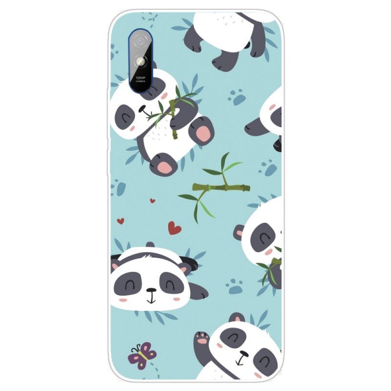 Etui Xiaomi Redmi 9A Jasnoniebieski Zielony Kupa Pand Etui Ochronne