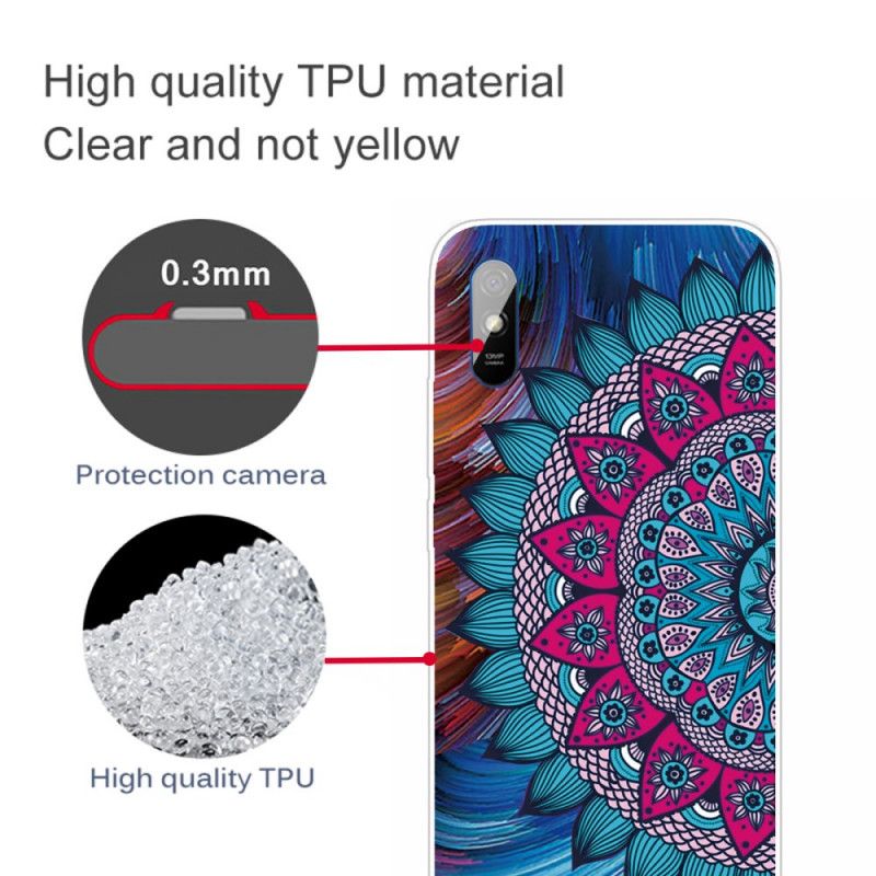 Etui Xiaomi Redmi 9A Kolorowa Mandala Etui Ochronne