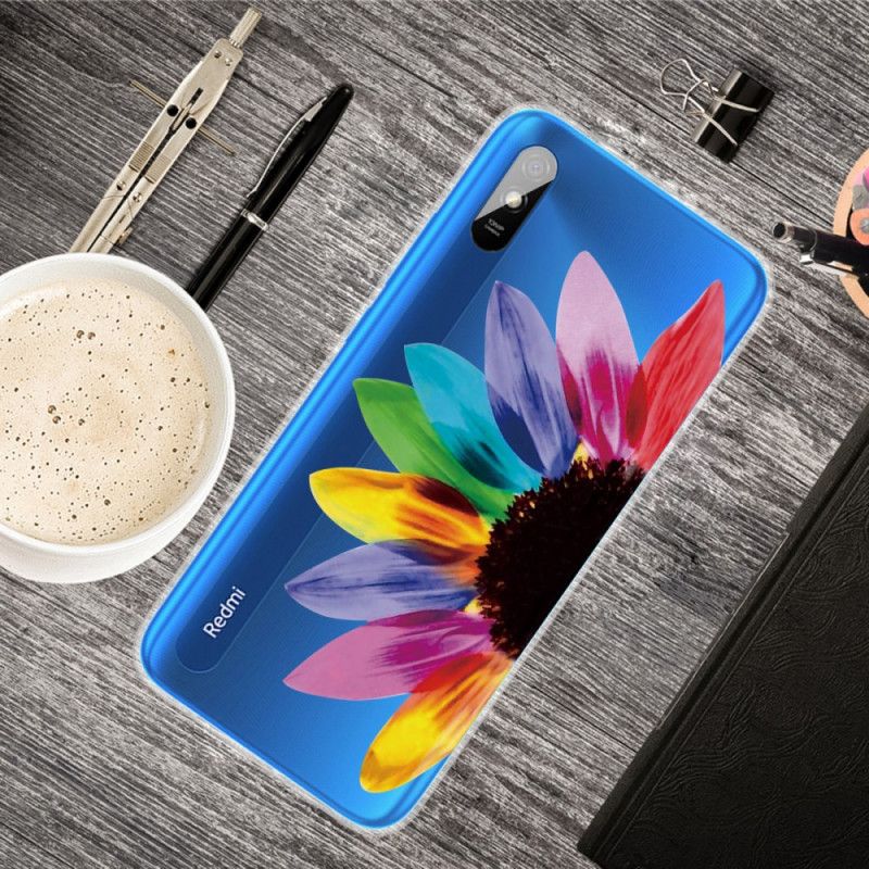 Etui Xiaomi Redmi 9A Kolorowy Kwiat Etui Ochronne