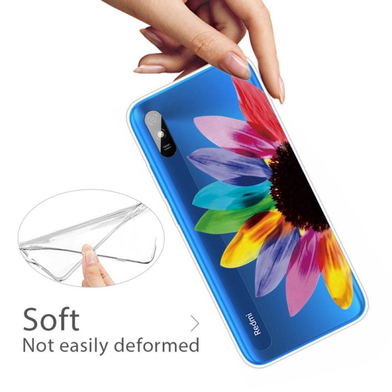 Etui Xiaomi Redmi 9A Kolorowy Kwiat Etui Ochronne