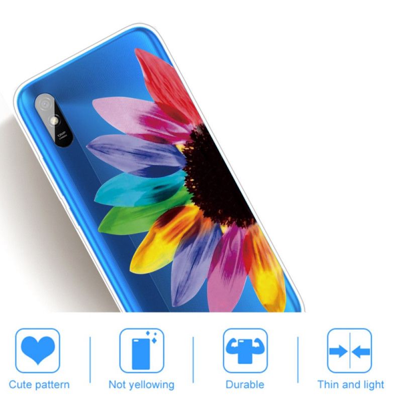 Etui Xiaomi Redmi 9A Kolorowy Kwiat Etui Ochronne