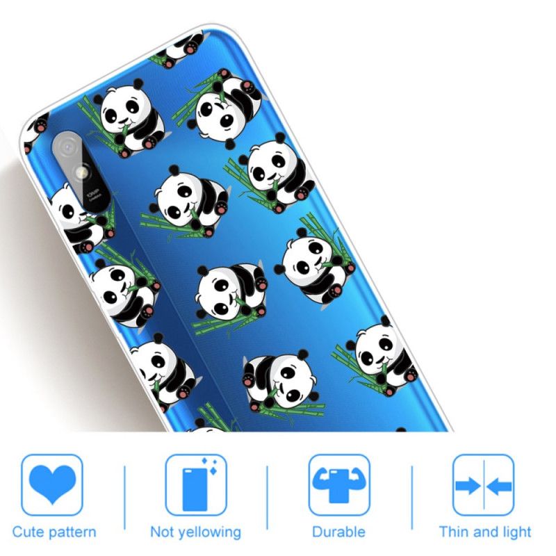 Etui Xiaomi Redmi 9A Małe Pandy Etui Ochronne