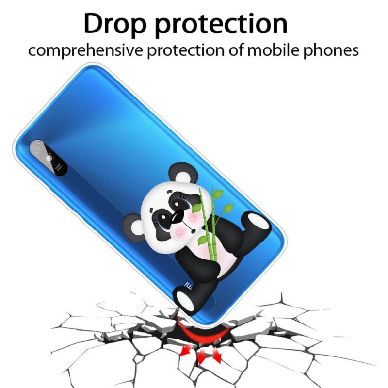 Etui Xiaomi Redmi 9A Przezroczysta Smutna Panda Etui Ochronne