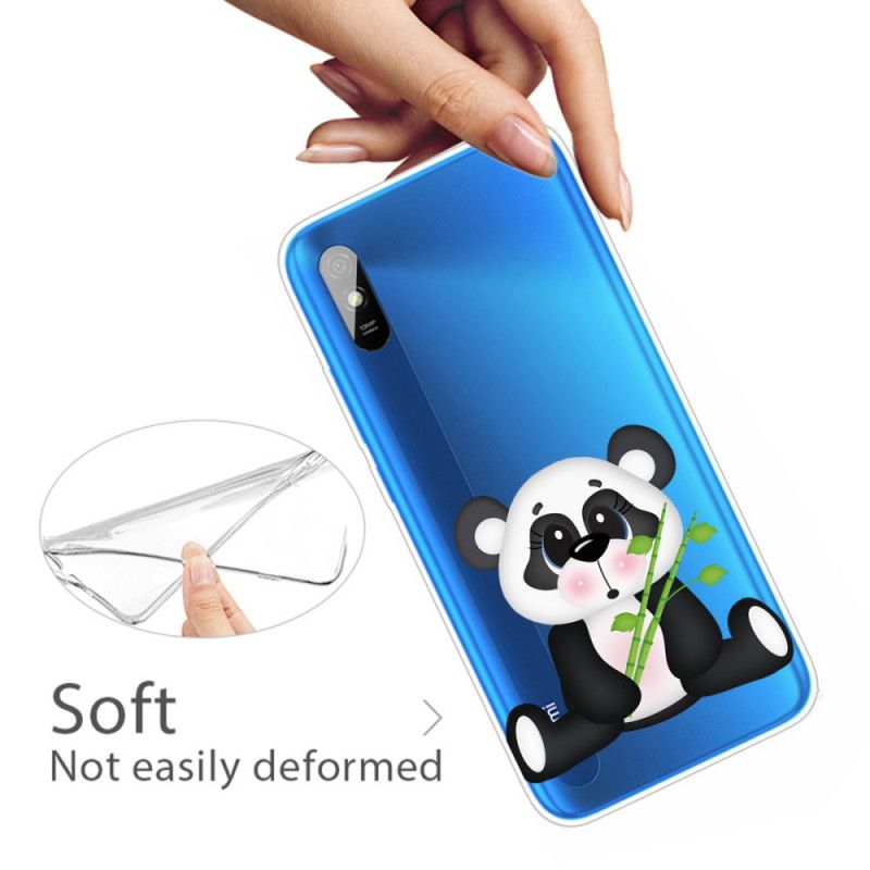 Etui Xiaomi Redmi 9A Przezroczysta Smutna Panda Etui Ochronne